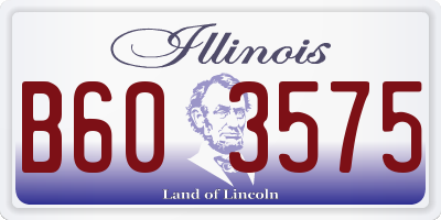 IL license plate B603575