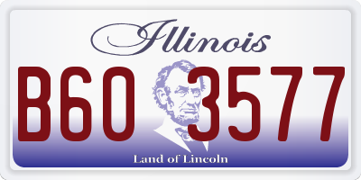 IL license plate B603577