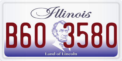 IL license plate B603580
