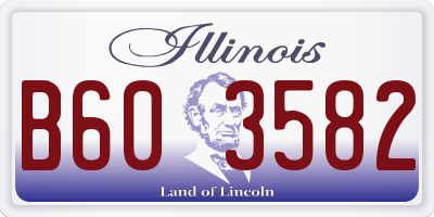 IL license plate B603582