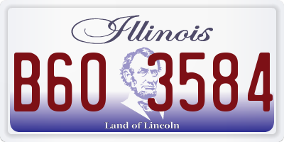 IL license plate B603584