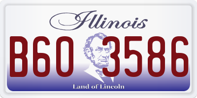 IL license plate B603586