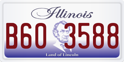IL license plate B603588