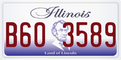 IL license plate B603589