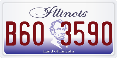IL license plate B603590