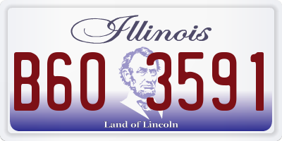 IL license plate B603591