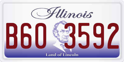 IL license plate B603592