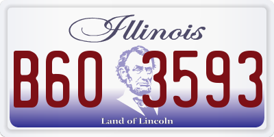 IL license plate B603593