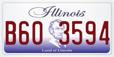 IL license plate B603594