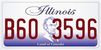 IL license plate B603596
