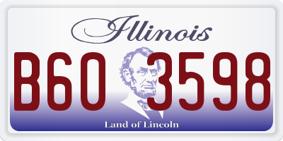IL license plate B603598