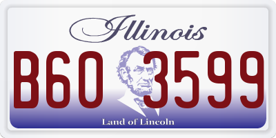 IL license plate B603599