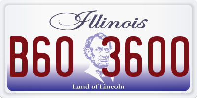 IL license plate B603600