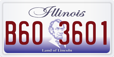IL license plate B603601