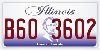 IL license plate B603602