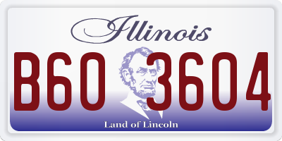 IL license plate B603604