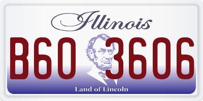 IL license plate B603606