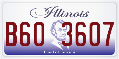 IL license plate B603607