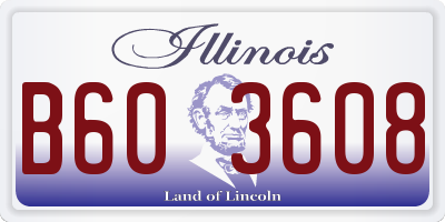 IL license plate B603608