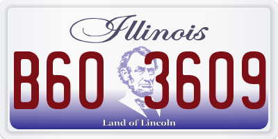 IL license plate B603609