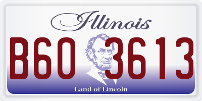 IL license plate B603613