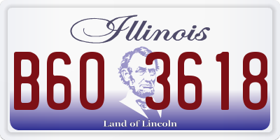 IL license plate B603618