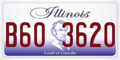 IL license plate B603620