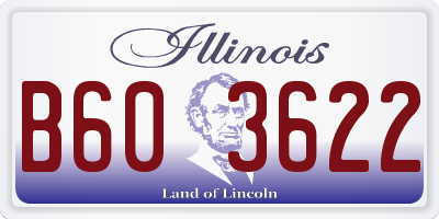 IL license plate B603622