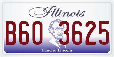 IL license plate B603625