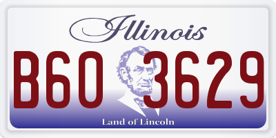 IL license plate B603629
