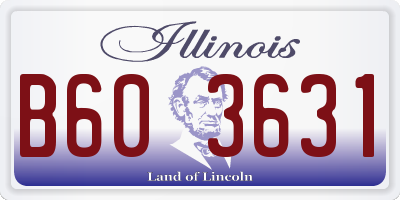IL license plate B603631