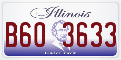 IL license plate B603633