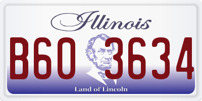 IL license plate B603634