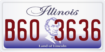 IL license plate B603636