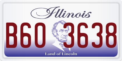 IL license plate B603638