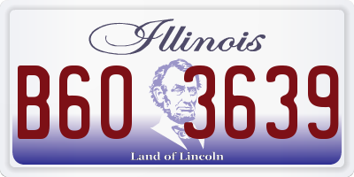 IL license plate B603639