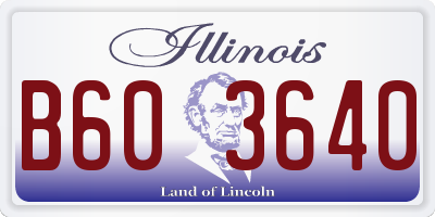 IL license plate B603640
