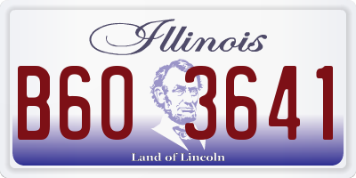 IL license plate B603641