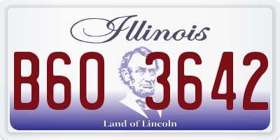 IL license plate B603642