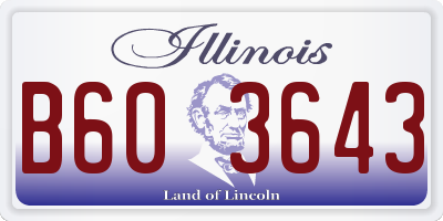 IL license plate B603643