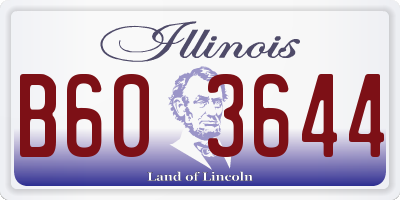 IL license plate B603644