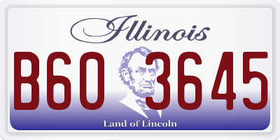 IL license plate B603645