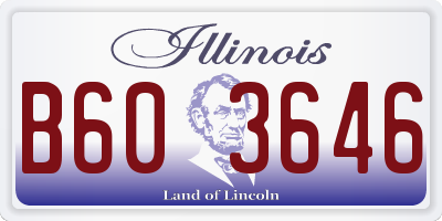 IL license plate B603646