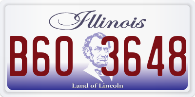 IL license plate B603648