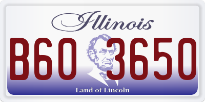 IL license plate B603650