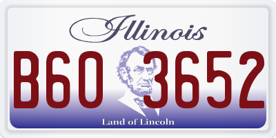 IL license plate B603652