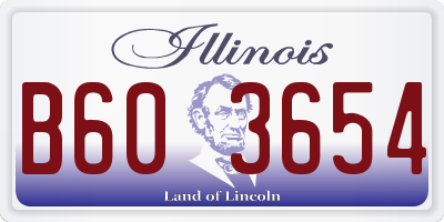 IL license plate B603654