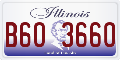 IL license plate B603660