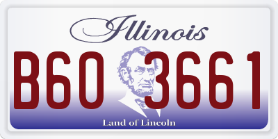 IL license plate B603661
