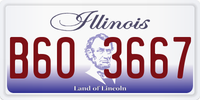 IL license plate B603667